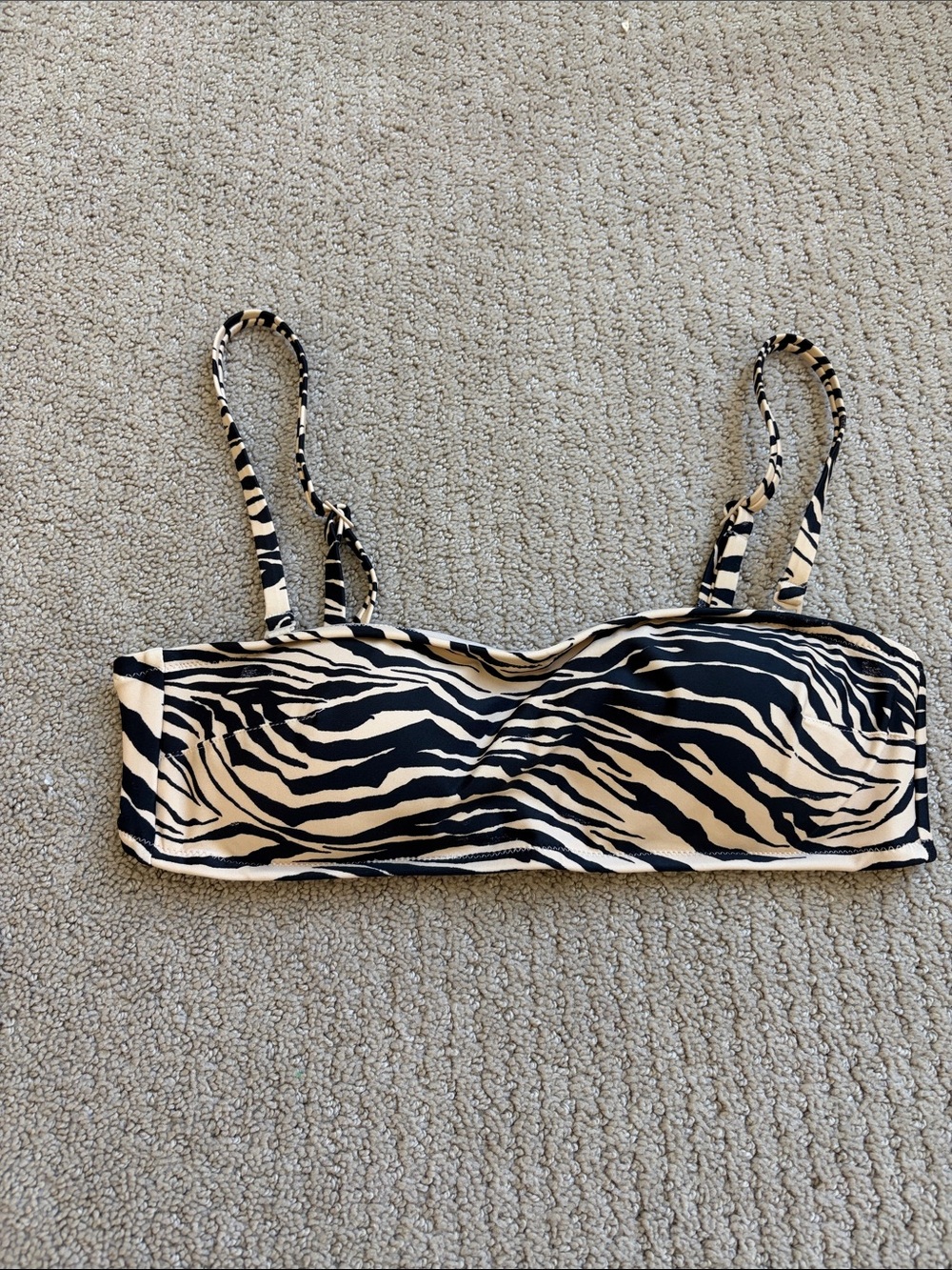 aerie Boardwalker Bikini Top in Zebra